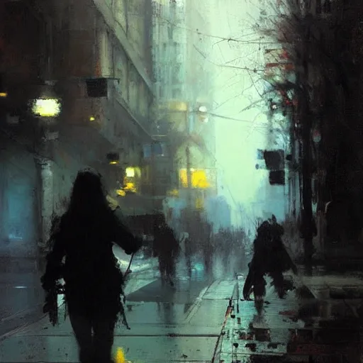 Image similar to bullying, painting by jeremy mann