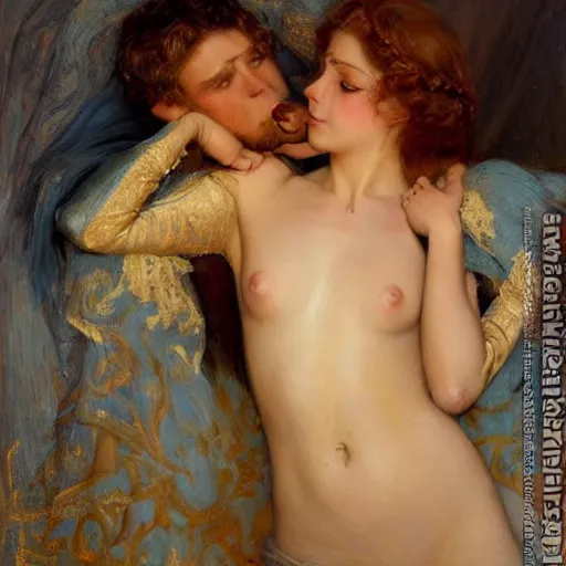 Image similar to a cinematic shot of a young woman killed her lover with a dagger, extremely realistic and highly detailed painting by gaston bussiere and j. c. leyendecker 8 k