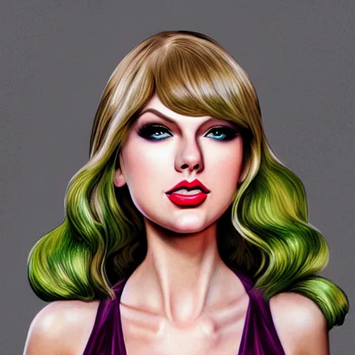 Image similar to Taylor swift cosplaying as shrek, by artgerm, deviantart