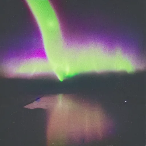 Prompt: solar storm, Polaroid photo