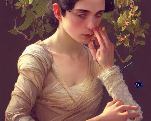 Image similar to photography of felice casorati, deep focus, d & d, fantasy, intricate, elegant, highly detailed, digital painting, artstation, concept art, matte, sharp focus, illustration, hearthstone, art by artgerm and greg rutkowski and alphonse mucha