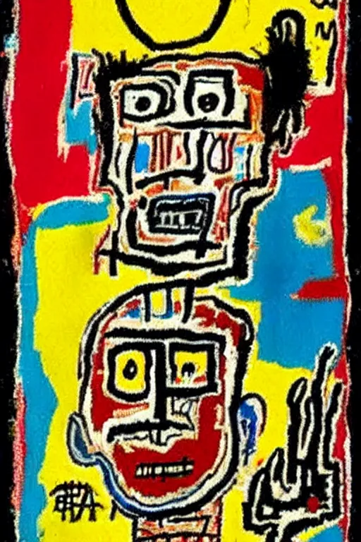 Image similar to Basquiat tarot card