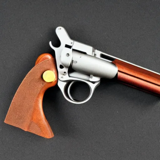 Image similar to mangum revolver 5 0 0 made out of plastic.