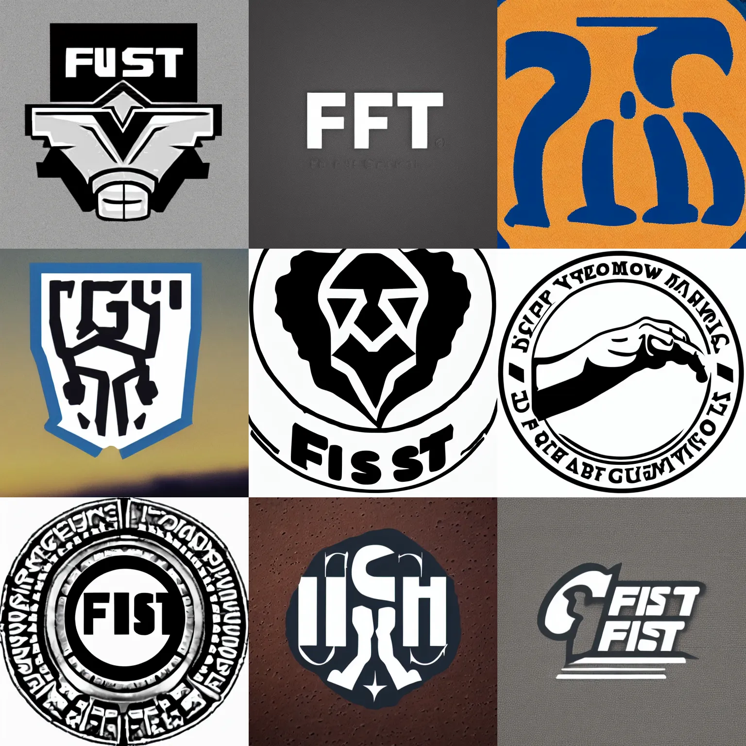 Prompt: fist logo