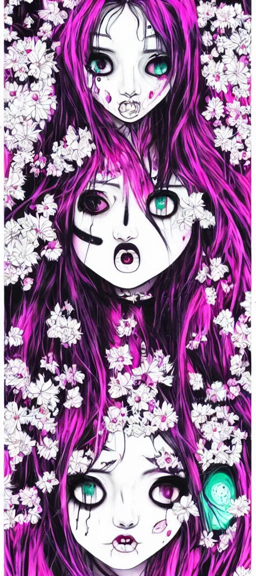 Image similar to multi level kawaii goth house, by harumi hironaka, aesthetic!!,