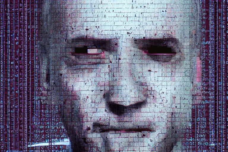 Image similar to creepy joe biden portrait stuck in the matrix, glitchy, buggy, playstation 1 graphics, low poly 3 d render, creepypasta, volumetric lighting, octane render, scary, award - winning, detailed, weird, close - up, featured on artstation, strange, off - putting, demonic, odd, atmospheric, ambient, spooky, beautiful