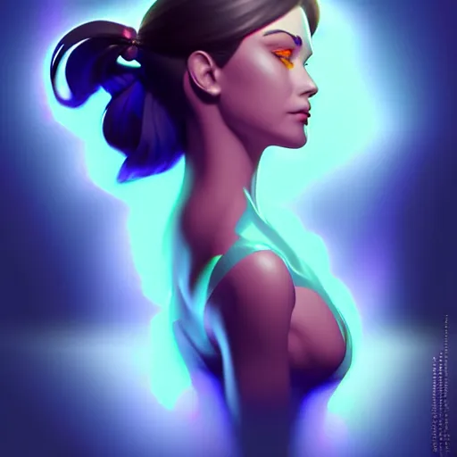 Image similar to a gemstone mineral in a dark studio room with Opal gemstone, in the style of artgerm.