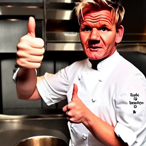 Prompt: gordon ramsay thumbs up