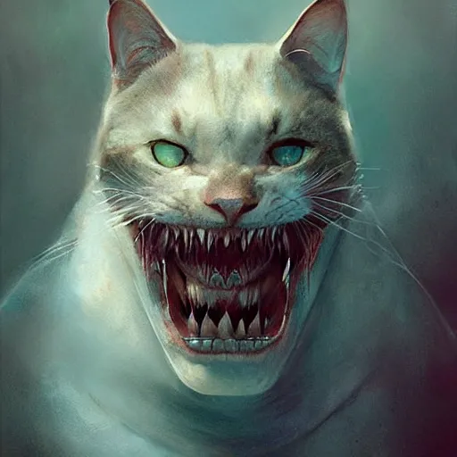 Image similar to half cat half shark, smooth, artstation, digital illustration by Ruan Jia and Mandy Jurgens and Artgerm and Wayne Barlowe and Greg Rutkowski and Zdislav Beksinski