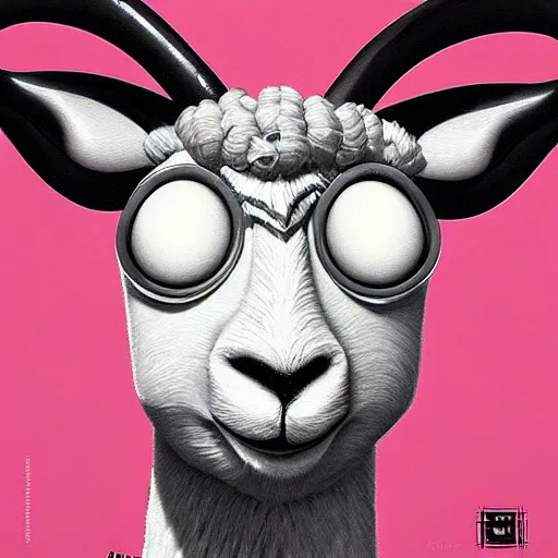 Prompt: lofi lamb portrait Pixar style by Tristan Eaton Stanley Artgerm and Tom Bagshaw, high detail