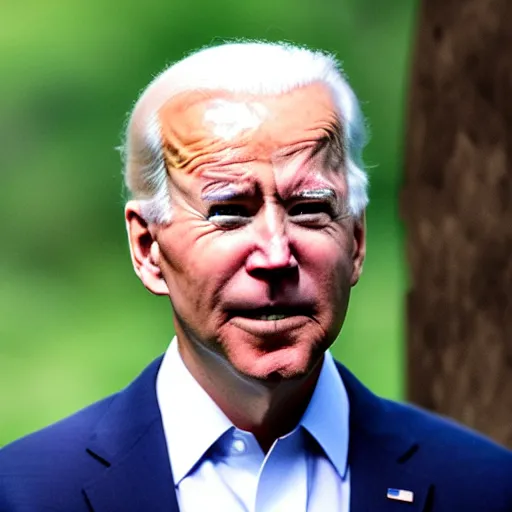Image similar to night vision trailcam footage of Joe Biden