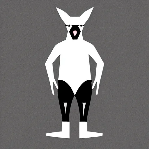 Image similar to spy kangaroo, in a strict suit, like james bond, avatar image, digital art, minimalism