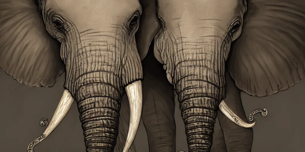 Image similar to elephant with multiple trunks that are octopus tentacles, photorealistic