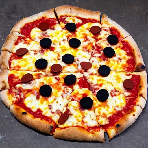 Image similar to exploding pizza ball