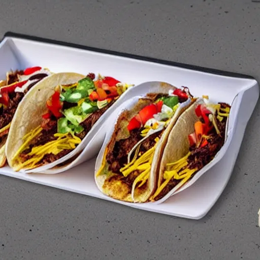 Prompt: Flyer warns Tesla vehicles may suddenly start on fire if you eat tacos