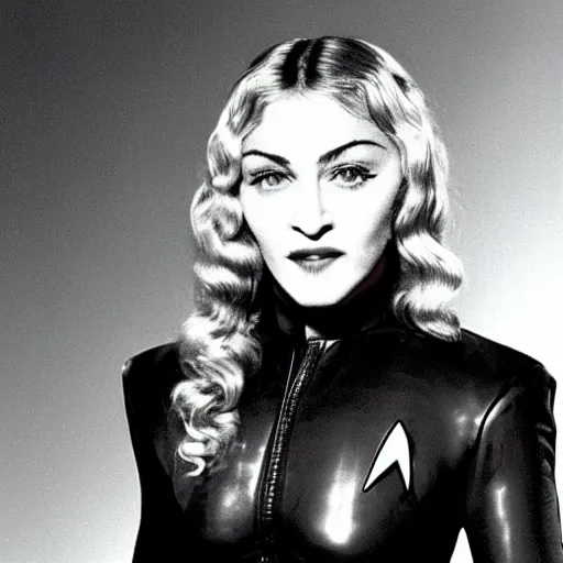 Image similar to madonna aged 2 0 in star trek