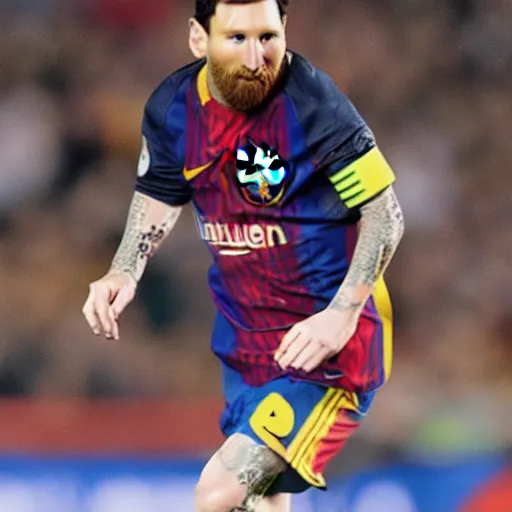 Prompt: Lionel Messi playing for Wrexham