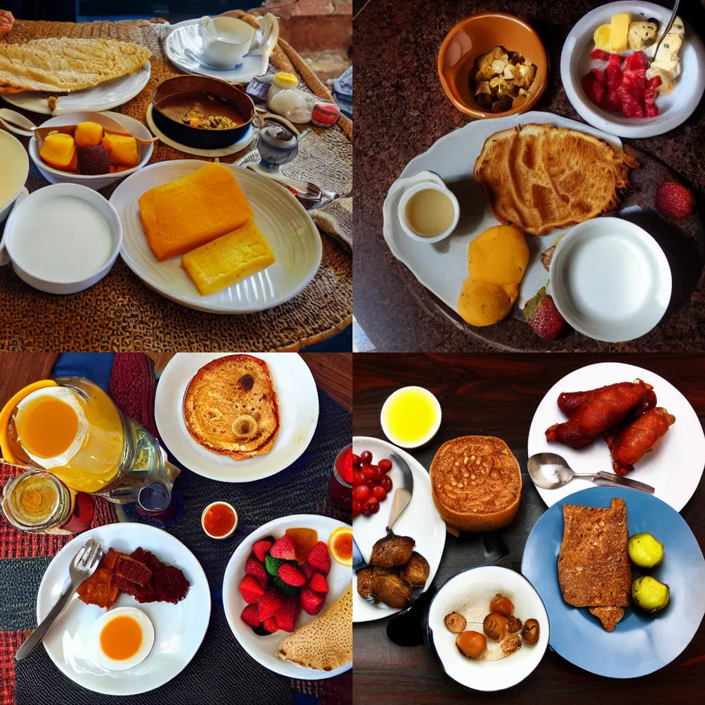Prompt: average African breakfast