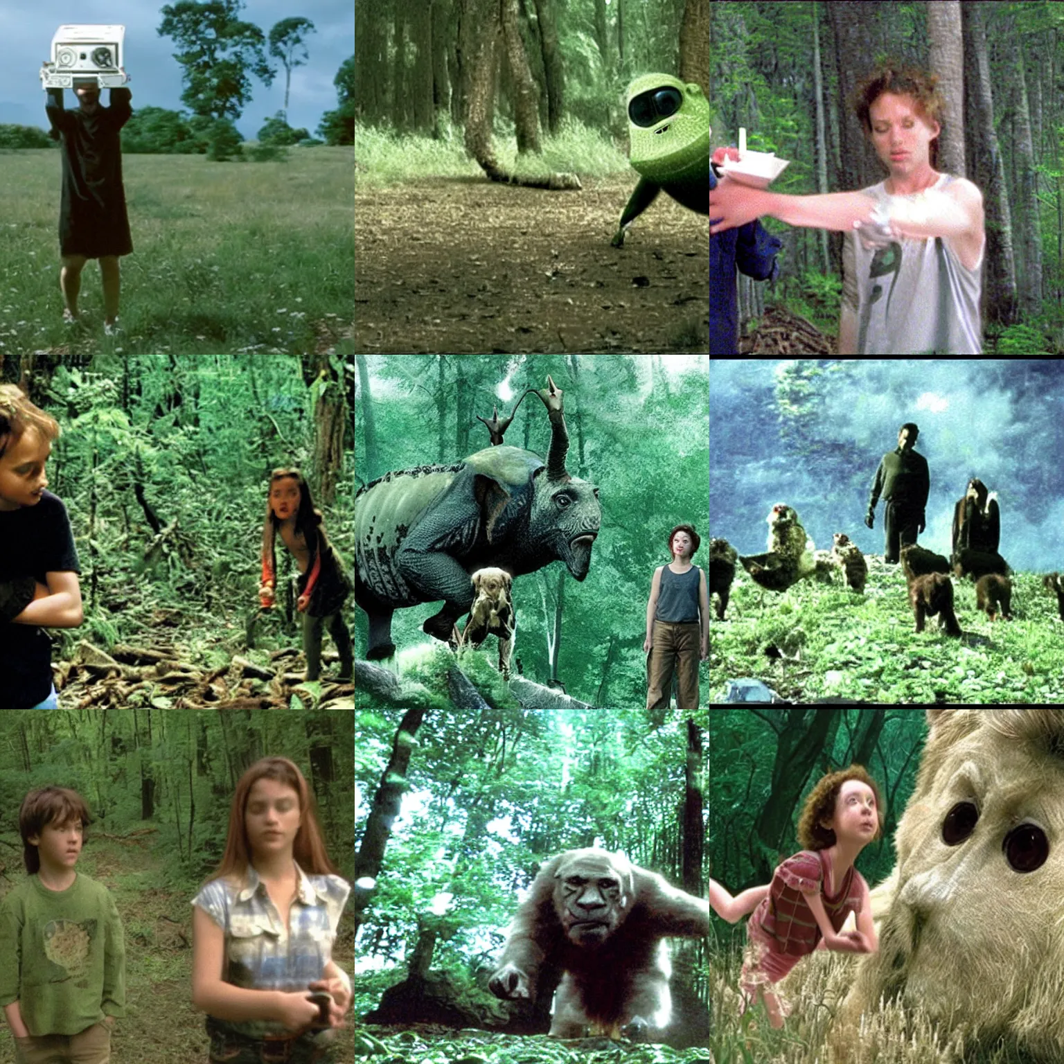 Prompt: a film still from save the green planet! ( 2 0 0 3 )