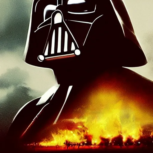 Image similar to movie poster for independence day ( 1 9 9 9 ) starring darth vader