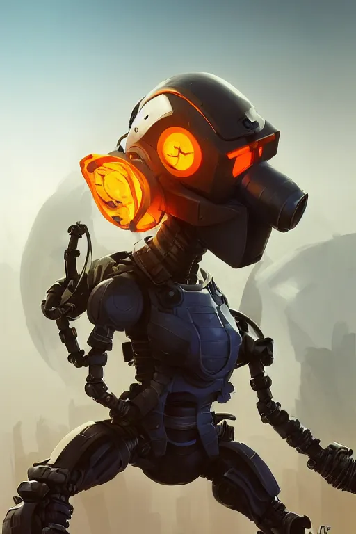 Image similar to epic mask helmet robot ninja portrait stylized as fornite style game design fanart by concept artist gervasio canda, behance hd by jesper ejsing, by rhads, makoto shinkai and lois van baarle, ilya kuvshinov, rossdraws global illumination radiating a glowing aura global illumination ray tracing hdr render in unreal engine 5