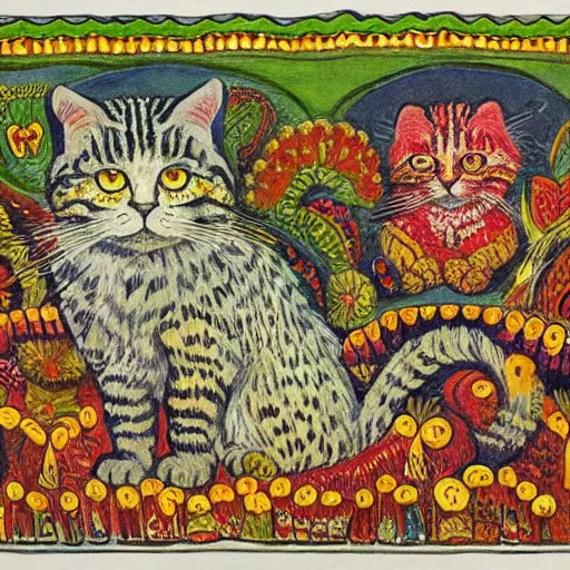 Prompt: Artwork (1920) by Louis Wain