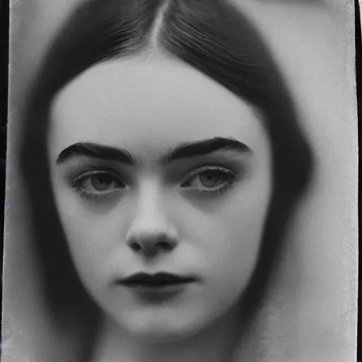 Image similar to headshot edwardian photograph of elle fanning, lily collins, barbara palvin, 1 9 2 0 s film actress, realistic face, 1 9 1 0 s, grainy, victorian, detailed, soft blur