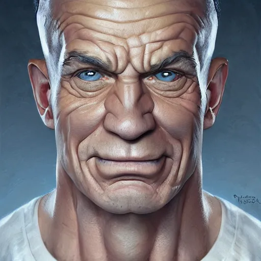 Image similar to a masterpiece portrait of popeye. very detailed eyes. intricate, elegant, highly detailed. trending on artstation, digital art, by stanley artgerm lau, wlop, rossdraws, james jean, andrei riabovitchev, marc simonetti, yoshitaka amano