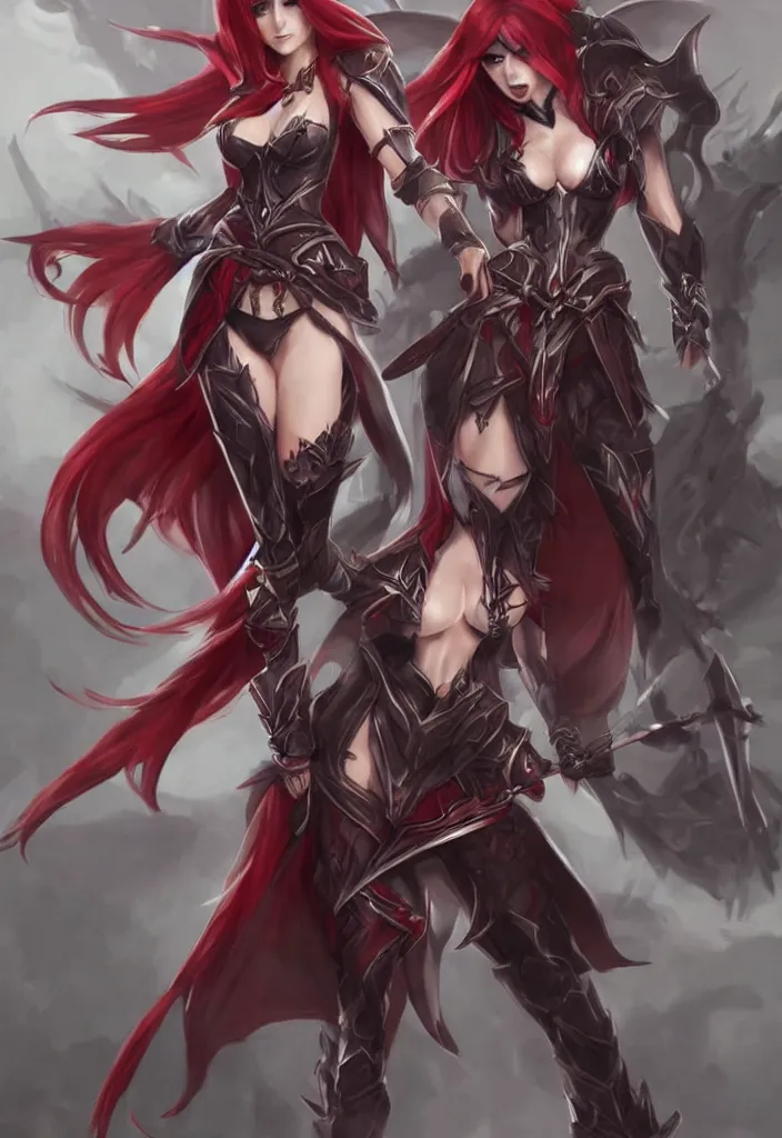 Image similar to New concept art for Katarina from League of legends, fantasy