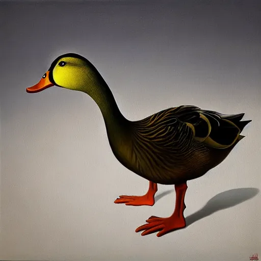 Image similar to a duck on the prowl oil painting igor morski