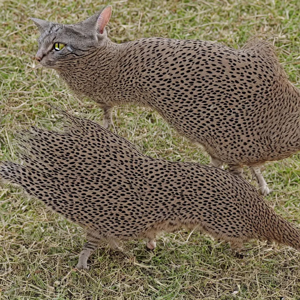 Prompt: cat-pheasant