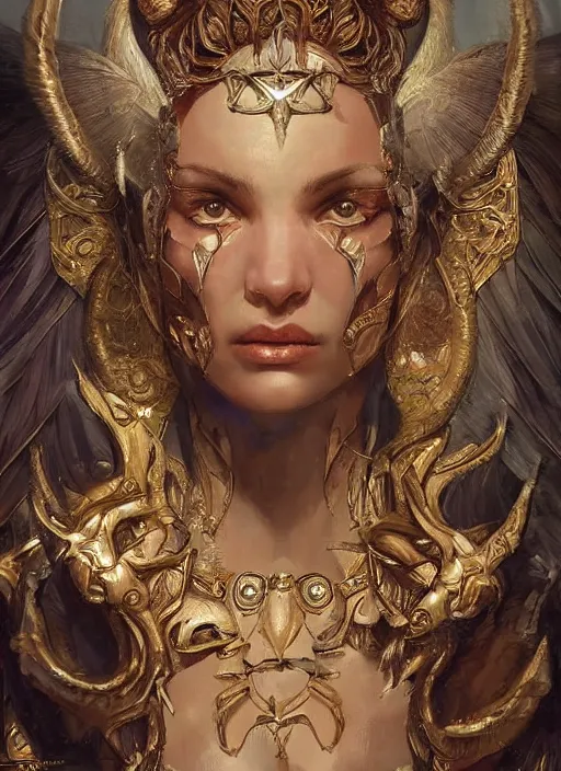 Image similar to digital _ painting _ of _ goddess _ by _ filipe _ pagliuso _ and _ justin _ gerard _ symmetric _ fantasy _ highly _ detailed _ realistic _ intricate _ port