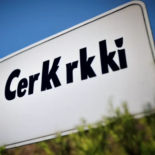 Prompt: a sign that says certyklik