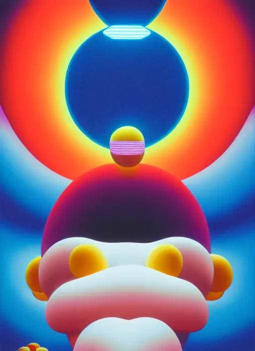 Image similar to final whish end by shusei nagaoka, kaws, david rudnick, airbrush on canvas, pastell colours, cell shaded, 8 k