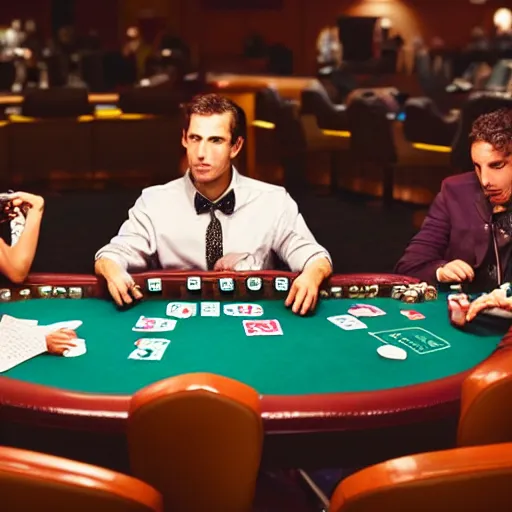 Prompt: cybord cat mafia playing poker in a casino, 4k