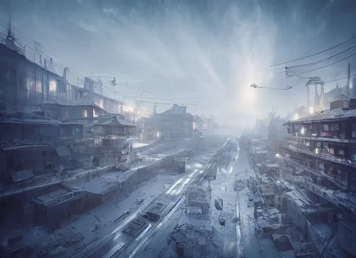 Image similar to a futuristic norilsk norilsk norilsk norilsk city moonwalker photo, city art of city street on the moon, a detailed image of a future norilsk base, cyberpunk art by neil blevins, cgsociety, fantasy art, dystopian art, cryengine, redshift vibes