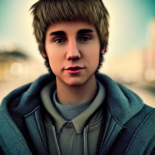 Image similar to hyperrealistic dslr film still of justin beiber, stunning 8 k octane comprehensive 3 d render, inspired by istvan sandorfi & greg rutkowski & unreal engine, perfect facial symmetry, dim volumetric cinematic lighting, extremely hyper - detailed, incredibly real lifelike attributes & flesh texture, intricate, masterpiece, artstation