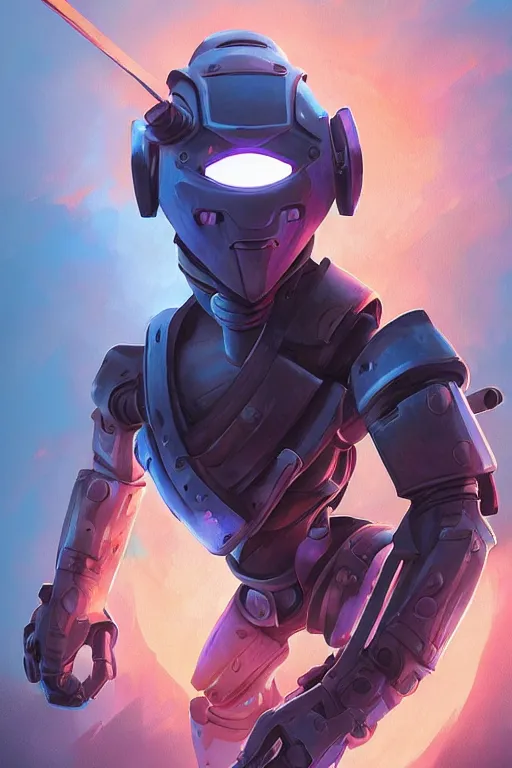 Image similar to epic mask helmet robot ninja portrait stylized as fornite style game design fanart by concept artist gervasio canda, behance hd by jesper ejsing, by rhads, makoto shinkai and lois van baarle, ilya kuvshinov, rossdraws global illumination radiating a glowing aura global illumination ray tracing hdr render in unreal engine 5