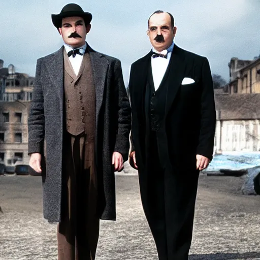 Prompt: tv serie with hercule poirot