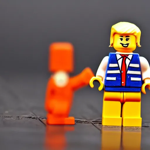 Image similar to miniature Donald Trump Lego figure, macro, dslr photo