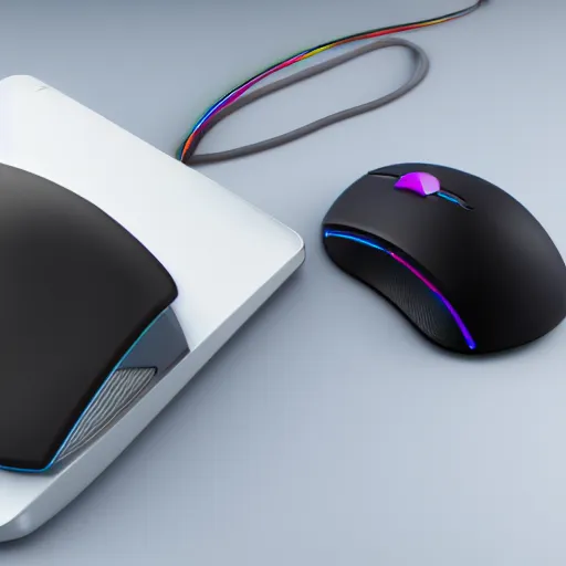 Image similar to an rgb computer mouse sitting on a laptop, artstation, cgsociety contest winner, 4 k, 8 k, 3 5 mm lens