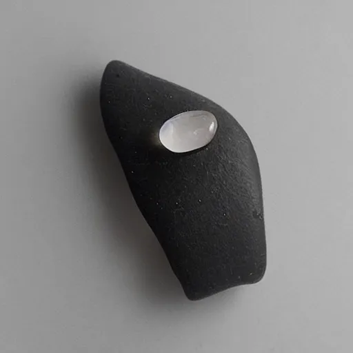 Image similar to “reaching hand made of cut gemstone, black background, 35 mm product photo”