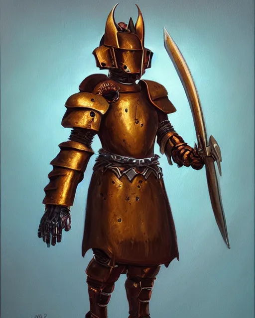 Image similar to a oil painting full body character portrait of a humanoid furry paladin / cleric in the style of moebius in the style of leonard boyarsky trending on artstation deviantart pinterest furaffinity detailed photorealistic highlights and shadow hd 8 k post - processing high resolution