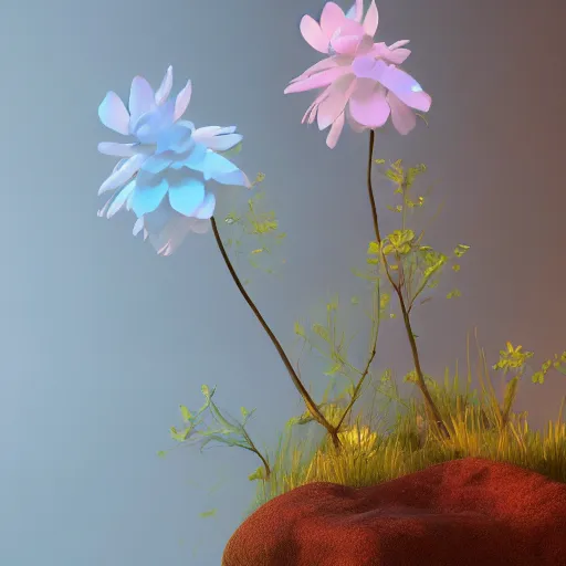 Image similar to Luminescent flower blooming at twilight, cgsociety, r /art, trending on artstation, artstationHD, octane render