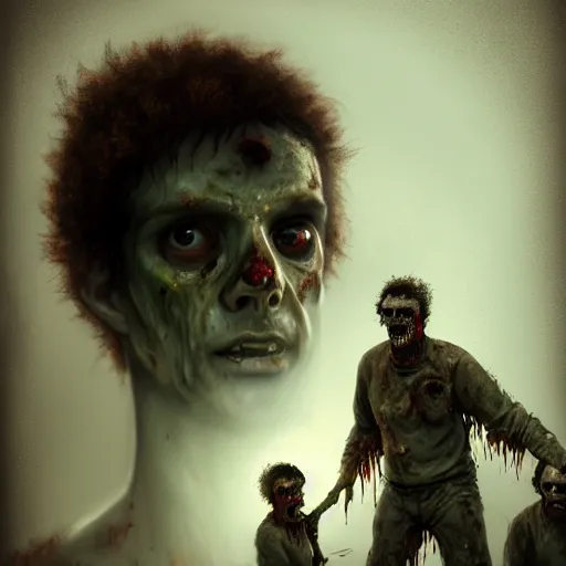 Prompt: young richard david james as a zombie, 7 days to die zombie, gritty background, fine art, award winning, intricate, elegant, sharp focus, cinematic lighting, digital painting, 8 k concept art, art by michael hussar, art by brom, art by guweiz and z. w. gu, 8 k