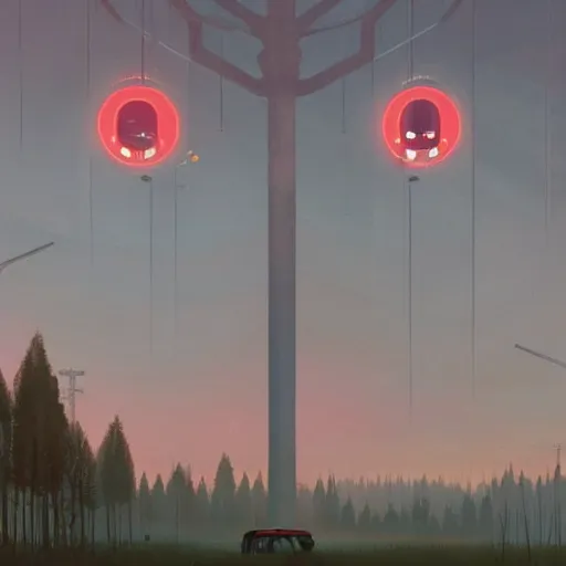 Prompt: a fan simon stalenhag high detail