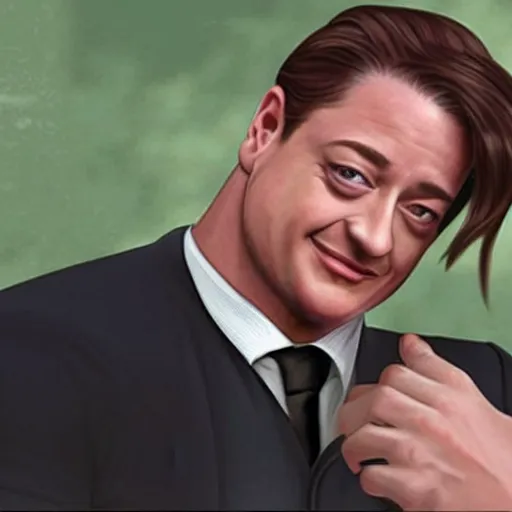 Image similar to brendan fraser crying and balding, hyper realistic,