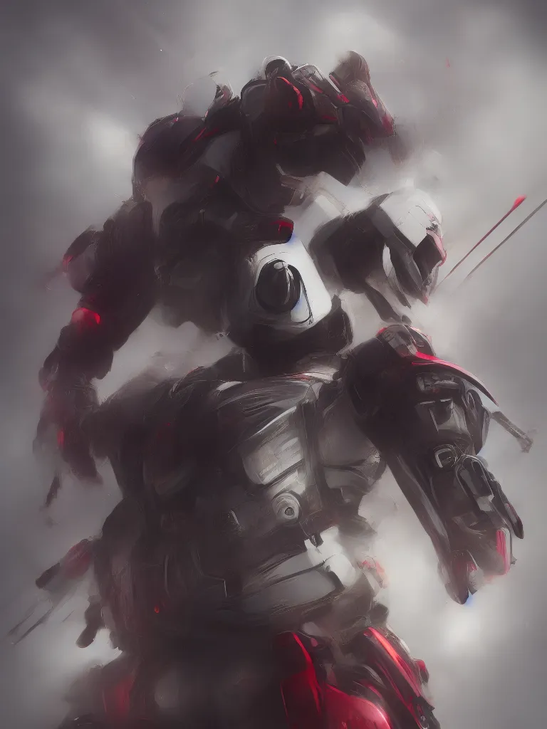 Image similar to “A detailed portrait of a giant robot panda dressed as a samurai, anime, trending on artstation, octane render, cgsociety, 4K, 8K”