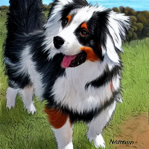 Image similar to australian shepard by neil gaiman