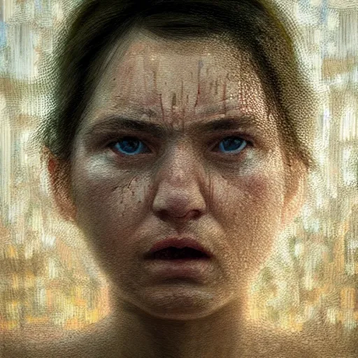 Image similar to cinematic minecraft, intricate, elegant, by alyssa monks, highly detailed, symmetrical facial expression of anger and rage, fine details, masterpiece, trending on artstation